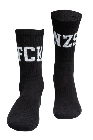 True Rebel Socks FCK NZS Black
