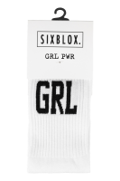 Sixblox. Socks GRL PWR White Black EU39-42