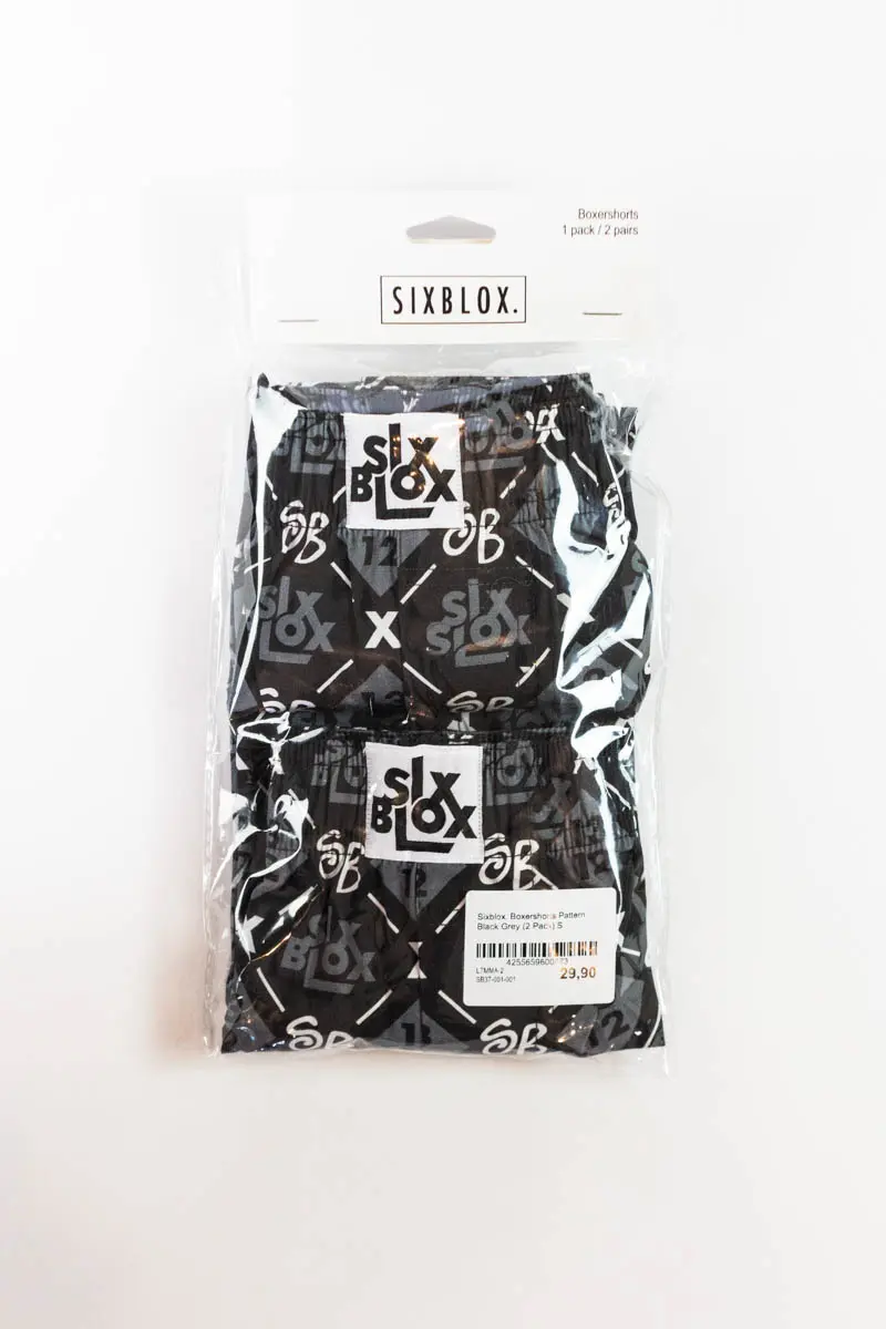 Sixblox. Boxershorts Pattern Black Grey 10_2nd