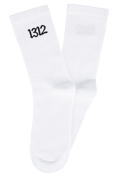 Sixblox. Socks Embroidered 1312 White